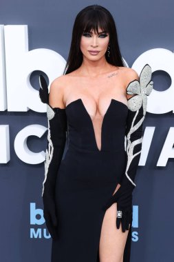 David Koma elbisesi giyen Amerikalı aktris Megan Fox, 15 Mayıs 2022 'de ABD' nin Las Vegas kentindeki MGM Grand Garden Arena 'da düzenlenen 2022 Billboard Müzik Ödülleri' ne geldi.