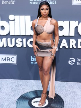 Megan Thee Stallion (Megan Jovon Ruth Pete), 15 Mayıs 2022 tarihinde Las Vegas, Nevada, ABD 'de düzenlenen MGM Grand Garden Arena' da düzenlenen 2022 Billboard Müzik Ödülleri 'ne geldi.. 