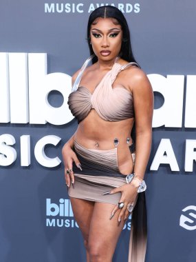 Megan Thee Stallion (Megan Jovon Ruth Pete), 15 Mayıs 2022 tarihinde Las Vegas, Nevada, ABD 'de düzenlenen MGM Grand Garden Arena' da düzenlenen 2022 Billboard Müzik Ödülleri 'ne geldi.. 