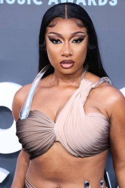 Megan Thee Stallion (Megan Jovon Ruth Pete), 15 Mayıs 2022 tarihinde Las Vegas, Nevada, ABD 'de düzenlenen MGM Grand Garden Arena' da düzenlenen 2022 Billboard Müzik Ödülleri 'ne geldi.. 