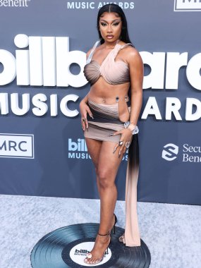 Amerikalı rapçi Megan Thee Stallion (Megan Jovon Ruth Pete), 15 Mayıs 2022 'de MGM Grand Garden Arena' da düzenlenen 2022 Billboard Müzik Ödülleri 'ne geldi..