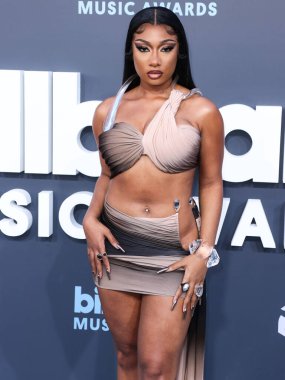 Amerikalı rapçi Megan Thee Stallion (Megan Jovon Ruth Pete), 15 Mayıs 2022 'de MGM Grand Garden Arena' da düzenlenen 2022 Billboard Müzik Ödülleri 'ne geldi..