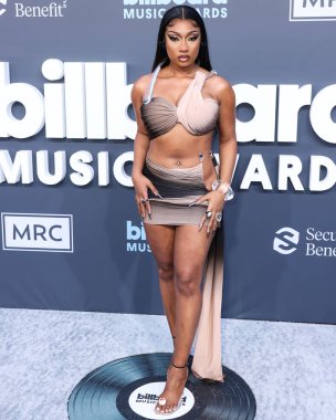 Amerikalı rapçi Megan Thee Stallion (Megan Jovon Ruth Pete), 15 Mayıs 2022 'de MGM Grand Garden Arena' da düzenlenen 2022 Billboard Müzik Ödülleri 'ne geldi..