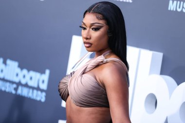 Amerikalı rapçi Megan Thee Stallion (Megan Jovon Ruth Pete), 15 Mayıs 2022 'de MGM Grand Garden Arena' da düzenlenen 2022 Billboard Müzik Ödülleri 'ne geldi..