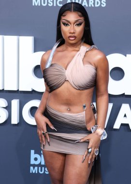 Amerikalı rapçi Megan Thee Stallion (Megan Jovon Ruth Pete), 15 Mayıs 2022 'de MGM Grand Garden Arena' da düzenlenen 2022 Billboard Müzik Ödülleri 'ne geldi..