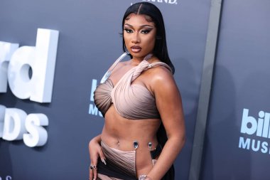 Amerikalı rapçi Megan Thee Stallion (Megan Jovon Ruth Pete), 15 Mayıs 2022 'de MGM Grand Garden Arena' da düzenlenen 2022 Billboard Müzik Ödülleri 'ne geldi..