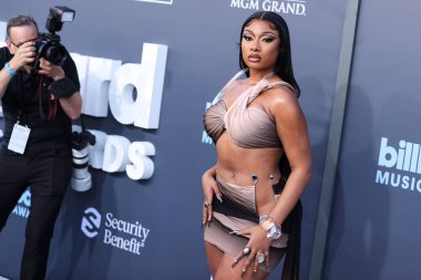 Amerikalı rapçi Megan Thee Stallion (Megan Jovon Ruth Pete), 15 Mayıs 2022 'de MGM Grand Garden Arena' da düzenlenen 2022 Billboard Müzik Ödülleri 'ne geldi..