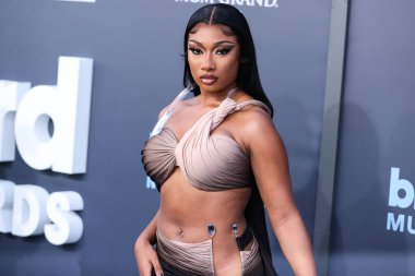 Amerikalı rapçi Megan Thee Stallion (Megan Jovon Ruth Pete), 15 Mayıs 2022 'de MGM Grand Garden Arena' da düzenlenen 2022 Billboard Müzik Ödülleri 'ne geldi..