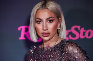 Model Roz, 12 Mayıs 2022 'de Beverly Hills, Los Angeles, Kaliforniya, ABD' deki Hearst Estate 'te düzenlenen Rolling Stone ve Meta Açılış Yaratıcıları Sayısı Kutlaması' na geliyor..