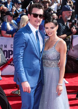 Amerikalı aktör Miles Teller ve eşi / aktris Keleigh Sperry, Paramount Pictures 'ın 