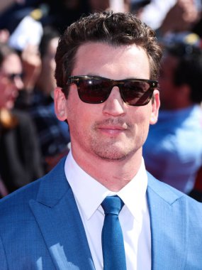 Amerikalı aktör Miles Teller, Paramount Pictures 'ın Top Gun: Maverick filminin dünya prömiyerine 4 Mayıs 2022' de ABD 'nin Kaliforniya eyaletinin San Diego kentindeki USS Midway Müzesi' nde geldi.