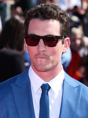 Amerikalı aktör Miles Teller, Paramount Pictures 'ın Top Gun: Maverick filminin dünya prömiyerine 4 Mayıs 2022' de ABD 'nin Kaliforniya eyaletinin San Diego kentindeki USS Midway Müzesi' nde geldi.. 