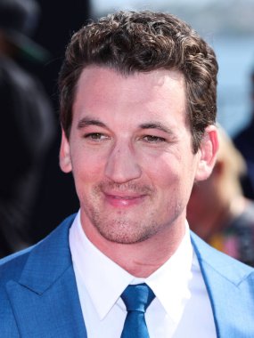 Amerikalı aktör Miles Teller, Paramount Pictures 'ın Top Gun: Maverick filminin dünya prömiyerine 4 Mayıs 2022' de ABD 'nin Kaliforniya eyaletinin San Diego kentindeki USS Midway Müzesi' nde geldi.. 
