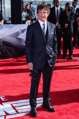Amerikalı aktör Tom Cruise, Paramount Pictures 'ın Top Gun: Maverick filminin dünya prömiyerine 4 Mayıs 2022' de ABD 'nin Kaliforniya eyaletinin San Diego kentindeki USS Midway Müzesi' nde geldi.. 
