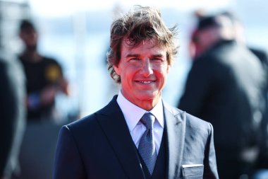 Amerikalı aktör Tom Cruise, Paramount Pictures 'ın Top Gun: Maverick filminin dünya prömiyerine 4 Mayıs 2022' de ABD 'nin Kaliforniya eyaletinin San Diego kentindeki USS Midway Müzesi' nde geldi.. 