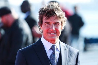 Amerikalı aktör Tom Cruise, Paramount Pictures 'ın Top Gun: Maverick filminin dünya prömiyerine 4 Mayıs 2022' de ABD 'nin Kaliforniya eyaletinin San Diego kentindeki USS Midway Müzesi' nde geldi.. 