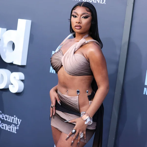 Amerikalı rapçi Megan Thee Stallion (Megan Jovon Ruth Pete), 15 Mayıs 2022 'de MGM Grand Garden Arena' da düzenlenen 2022 Billboard Müzik Ödülleri 'ne geldi..