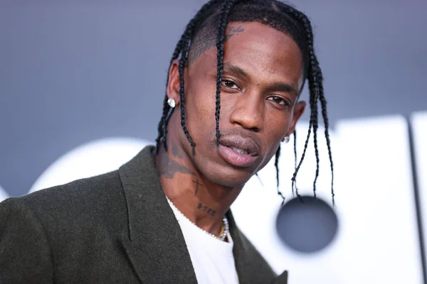 Rapero Estadounidense Travis Scott Travi Scott Jacques Berman Webster Llega — Foto de Stock