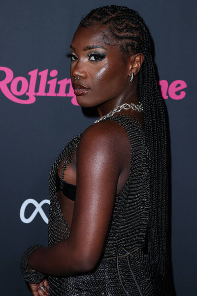 Musical artist Doechii (Jaylah Hickmon) arrives at the Rolling Stone And Meta Inaugural Creators Issue Celebration held at the Hearst Estate on May 12, 2022 in Beverly Hills, Los Angeles, California, United States. 