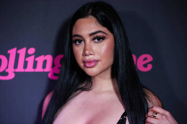 Jailyne Ojeda Ochoa arrives at the Rolling Stone And Meta Inaugural Creators Issue Celebration held at the Hearst Estate on May 12, 2022 in Beverly Hills, Los Angeles, California, United States.