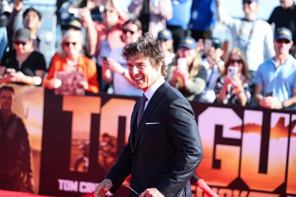 Actor Estadounidense Tom Cruise Llega Estreno Mundial Top Gun Maverick — Foto de Stock