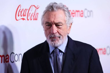 Amerikalı aktör Robert De Niro, Ulusal Tiyatro Sahipleri Derneği 'nin 28 Nisan 2022' de Las Vegas, ABD 'de gerçekleştirdiği CinemaCon Büyük Ekran Başarı Ödülleri' ne katılıyor.