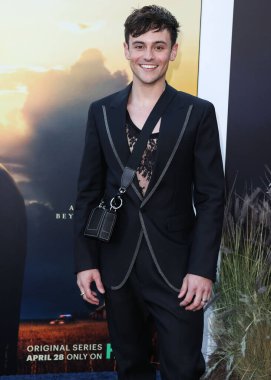 İngiliz dalgıç Tom Daley, 20 Nisan 2022 'de Hollywood Atletizm Kulübü' nde düzenlenen FX 'in 