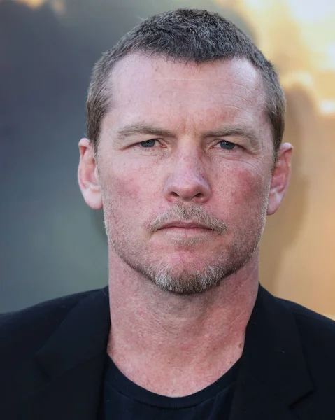 Ator Britânico Australiano Sam Worthington Chega Los Angeles Premiere Banner — Fotografia de Stock