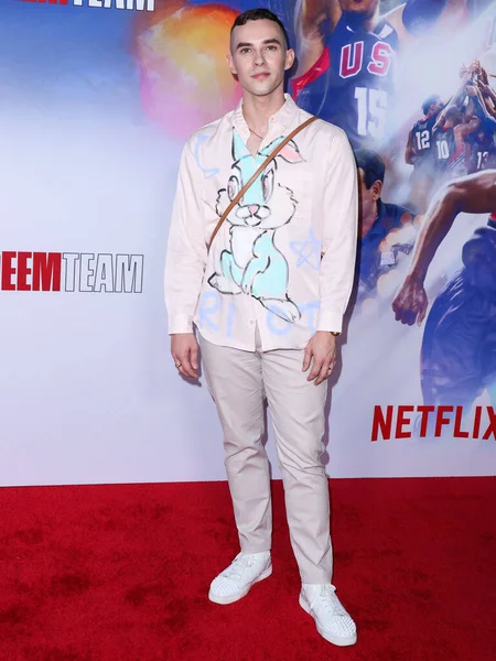 Amerikai Műkorcsolyázó Adam Rippon Érkezik Los Angeles Special Screening Netflix — Stock Fotó