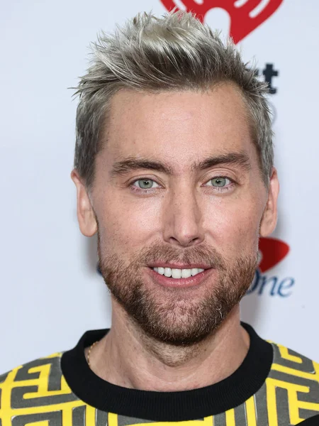 Lance Bass Θέτει Στην Αίθουσα Τύπου Στο 2022 Iheartradio Music — Φωτογραφία Αρχείου