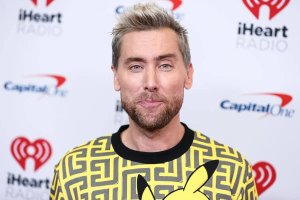 Lance Bass Posa Nella Sala Stampa Del 2022 Iheartradio Music — Foto Stock