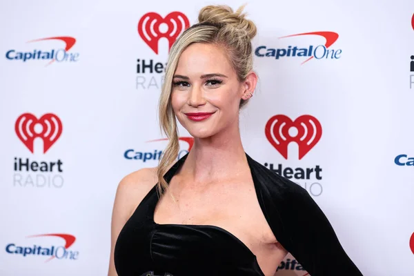 Meghan King Posa Sala Imprensa 2022 Iheartradio Music Festival Noite — Fotografia de Stock