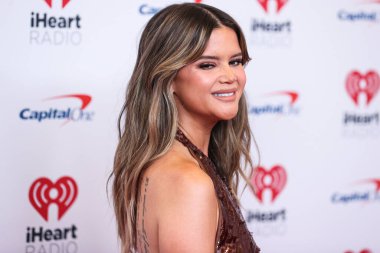 Maren Morris, 24 Eylül 2022 'de Las Vegas, Nevada' da T-Mobile Arena 'da düzenlenen iHeartRadio Music Festival' de basın odasında poz verdi.