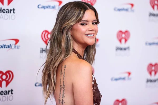 Maren Morris, 24 Eylül 2022 'de Las Vegas, Nevada' da T-Mobile Arena 'da düzenlenen iHeartRadio Music Festival' de basın odasında poz verdi.