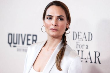 Amerikalı eski aktris ve eski model Talisa Soto, 28 Eylül 2022 'de Los Angeles, Kaliforniya, ABD' de bulunan Amerika Tiyatro Kompleksi Yönetmenler Birliği 'nde düzenlenen Quiver Distribution' ın 'Dead For A Dollar' adlı galasına geldi.