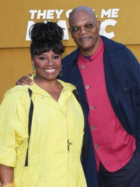 LaTanya Richardson ve Samuel L. Jackson, 14 Nisan 2022 'de Westwood, Los Angeles, Kaliforniya, ABD' deki Regency Village Theatre 'da düzenlenen Apple' ın 
