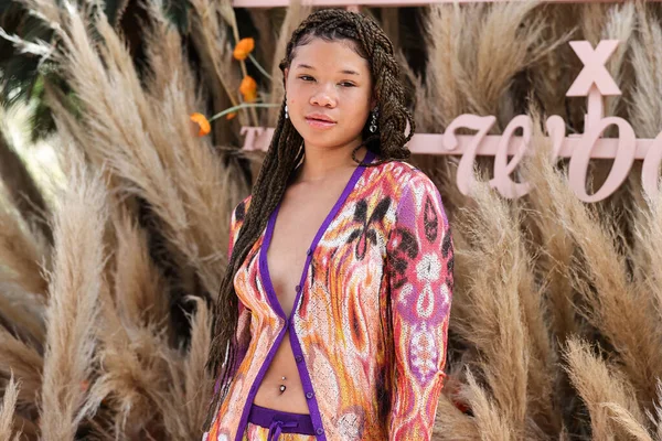 Amerikalı aktris Storm Reid, REVOLVE X 'e katılıyor. 16 Nisan 2022' de ABD 'nin Kaliforniya eyaletinin başkenti La Quinta' da düzenlenen H.wood Group REVOLVE FESTIVAL 2022 'ye katılıyor.. 