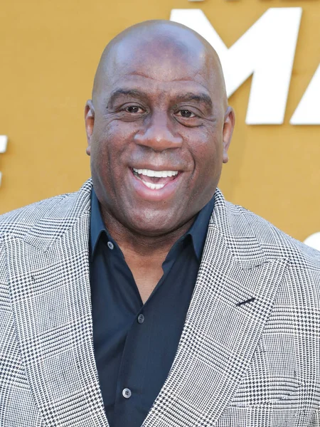 Der Ehemalige Amerikanische Basketballprofi Magic Johnson Earvin Johnson Kommt Zur — Stockfoto