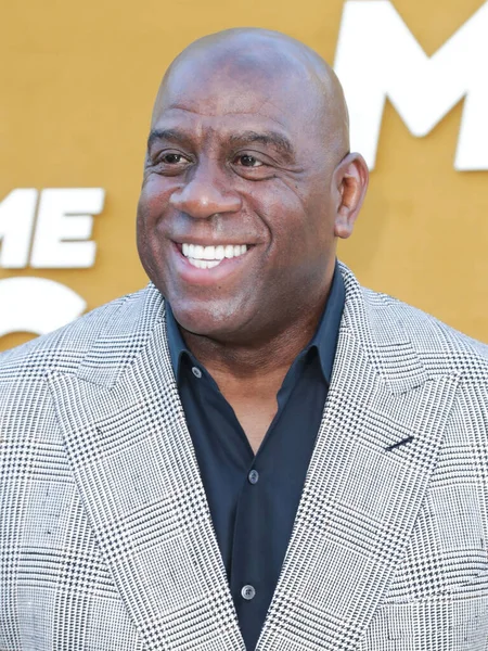 Der Ehemalige Amerikanische Basketballprofi Magic Johnson Earvin Johnson Kommt Zur — Stockfoto