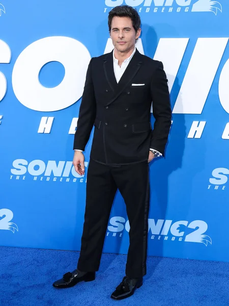 Amerikaanse Acteur James Marsden Arriveert Los Angeles Premiere Screening Sonic — Stockfoto