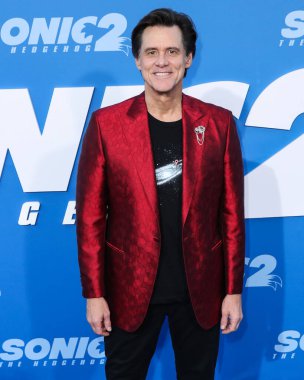 Kanadalı-Amerikalı aktör Jim Carrey, 5 Nisan 2022 'de Westwood, Los Angeles, Kaliforniya' da Regency Village Theatre 'da düzenlenen' Sonic The Hedgehog 2 'nin Los Angeles Premiere Show' una geldi.. 