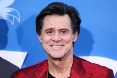 Kanadalı-Amerikalı aktör Jim Carrey, 5 Nisan 2022 'de Westwood, Los Angeles, Kaliforniya' da Regency Village Theatre 'da düzenlenen' Sonic The Hedgehog 2 'nin Los Angeles Premiere Show' una geldi.. 