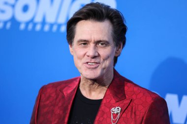 Kanadalı-Amerikalı aktör Jim Carrey, 5 Nisan 2022 'de Westwood, Los Angeles, Kaliforniya' da Regency Village Theatre 'da düzenlenen' Sonic The Hedgehog 2 'nin Los Angeles Premiere Show' una geldi.. 