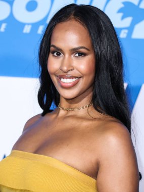 Somalili-Amerikalı aktris Sabrina Dhowre Elba, 5 Nisan 2022 'de Westwood, Los Angeles, Kaliforniya, ABD' deki Regency Village Theatre 'da düzenlenen' Sonic The Kirpi 2 'nin Los Angeles Premiere gösterimine geldi.. 
