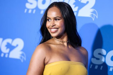 Somalili-Amerikalı aktris Sabrina Dhowre Elba, 5 Nisan 2022 'de Westwood, Los Angeles, Kaliforniya, ABD' deki Regency Village Theatre 'da düzenlenen' Sonic The Kirpi 2 'nin Los Angeles Premiere gösterimine geldi.. 