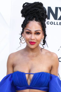 Meagan Good, 24 Mart 2022 'de Beverly Wilshire Four Seasons Oteli' nde düzenlenen 'Siyah Sinema Evreni' nin Hollywood Ödülleri 'nde Siyah Kadınlar Öğle Yemeği Yıldönümünde 2022.