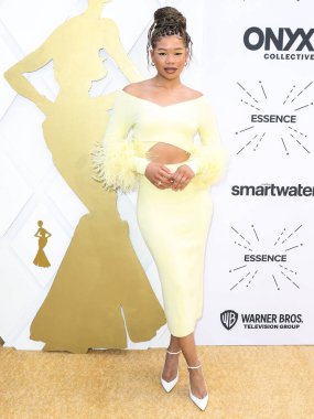 Storm Reid, 24 Mart 2022 'de Beverly Wilshire Four Seasons Oteli' nde düzenlenen 'Siyah Sinema Evreni' nin Hollywood Ödülleri 'nde Siyah Kadınlar Öğle Yemeği Yıldönümünde 2022. Yıllık ESSENCE' e geldi.
