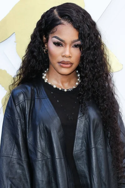 Teyana Taylor, 24 Mart 2022 'de Beverly Wilshire Four Seasons Oteli' nde düzenlenen 'Siyah Sinema Evreni' nin Hollywood Ödülleri 'nde Siyah Kadınlar Öğle Yemeği Yıldönümünde 2022.