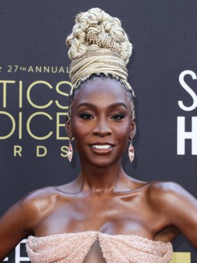 Valdrin Shahiti elbisesi giyen Angelica Ross, 13 Mart 2022 'de Century City, Los Angeles, Kaliforniya, ABD' de düzenlenen Fairmont Century Plaza Hotel 'de düzenlenen 27.. 