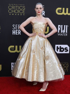 Oscar de la Renta elbisesi giyen Elle Fanning, 13 Mart 2022 'de Century City, Los Angeles, Kaliforniya' da düzenlenen Fairmont Century Plaza Hotel 'de düzenlenen 27.. 